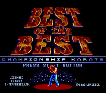 Best of the Best - Championship Karate (Europe) screen shot title